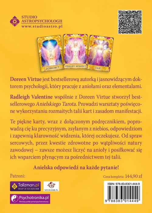 Anielska odpowiedź – 44 karty + książka dr Doreen Virtue Radleigh C. Valentine